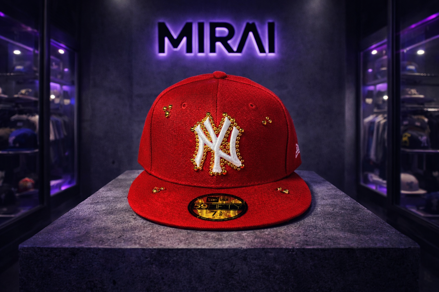 NY Yankees Crystal Red