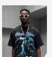 Black Island Skulls T-Shirt 1900 - Black