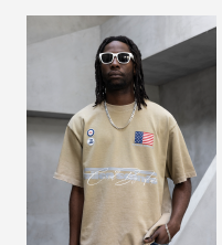 Black Island USA T-Shirt 1989 - Beige