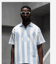 Black Island ISL Stripes T-Shirt 2027 - Blue
