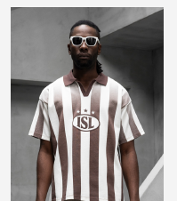 Black Island ISL Stripes T-Shirt 2027 - Khaki
