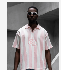 Black Island ISL Stripes T-Shirt 2027 - Pink