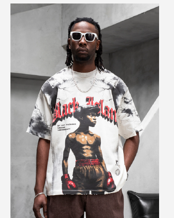 Black Island Boxer T-Shirt 2003 - White